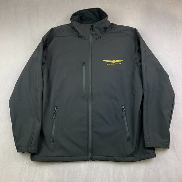 Honda Mens Goldwing Jacket XL Black Full Zip Long Sleeve Rocket Windproof Biker - Picture 1 of 11